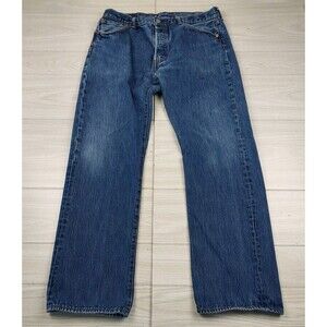 Levis 501 XX Jeans Mens‎ 34x30 Button Fly Straight Fit Blue Cotton Workwear